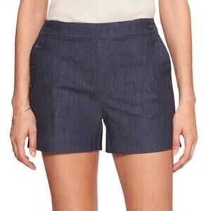 Banana Republic Shorts Blue Chambray Size 27 4 Petite 4P Button Sailor NWT